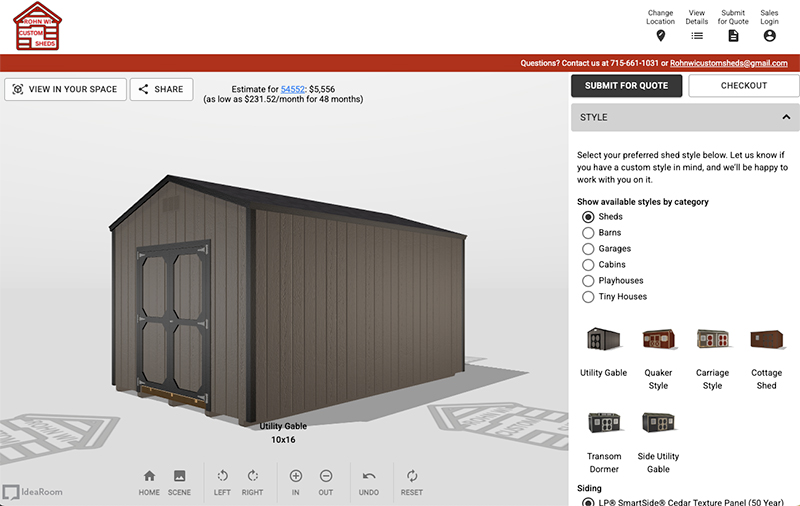 Rohn WI Shed Builder